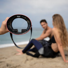Load image into Gallery viewer, Hydra Oval Dive Mask - Black Silicone/Coral
