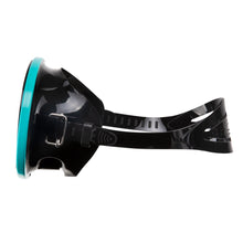 Load image into Gallery viewer, Hydra Oval Dive Mask - Black Silicone/Teal
